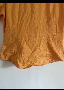 Orange Short Sleeve Button-Up Shirt