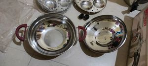 New unused copper bottom multi kadai or idly katra