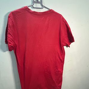 Men's Red Graphic T-Shirt