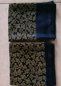 two peices Elegant Yellow &amp; Navy Saree