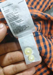 H&amp;M Men's Orange and Navy Shirt