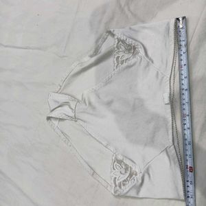 🪔 White Lace Trim Briefs