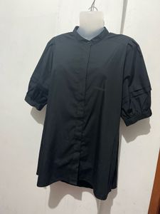 Chic Black Puff Sleeve Top