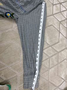 Embroidered Black &amp; White Checkered Kurta