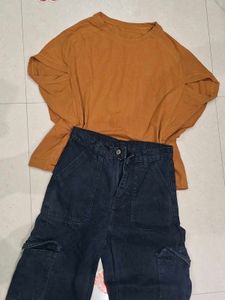 ❗SALE❗Solid dark orange oversized top