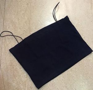Navy Blue Spaghetti Strap Crop Top