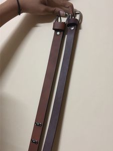 Leather Belts - Set of Two
