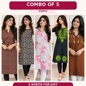 COMBO 5 Stylish Printed Kurta for Women