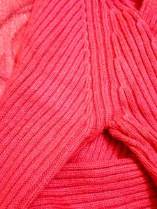 Red Knit Cardigan