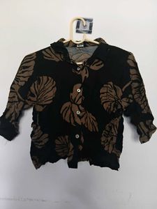 Brown & Black Leaf Shirt