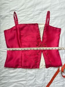 Designer Embellished Pink Blouse