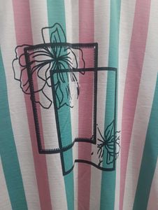 Striped T-Shirt with Floral Graphic