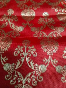 Vibrant Red Saree with Goldwork