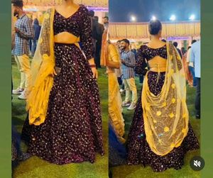 Elegant Velvet Lehenga Choli ( DUPATTA ❌)