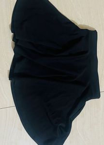 Black Flared Mini Skirt