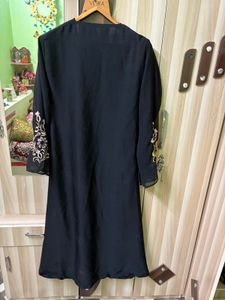 Elegant Black Embroidered abaya