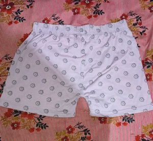 Floral Print White Shorts