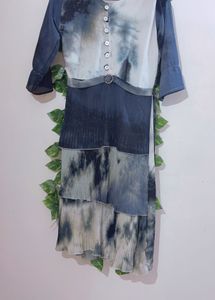 Stylish Tiered Tie-Dye Dress