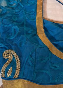 Blue Embroidered Blouse