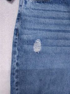 Distressed Wide-Leg Jeans