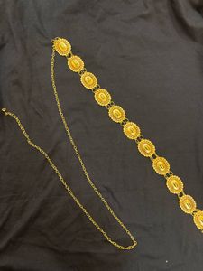 Elegant Gold Tone Chain Belt