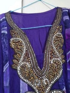 Embellished Purple Kurta