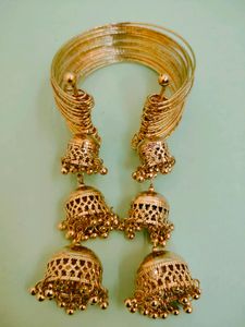 Gold Colour Oxidised Bracelet For Girls