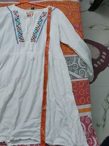 Embroidered White Top