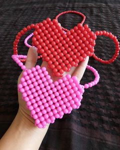 Mini Heart Beaded Bag