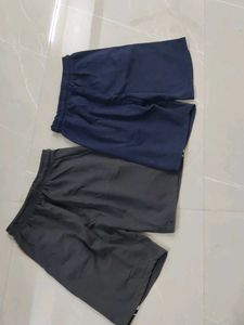 Men's Athletic Shorts - Pack of 2 (Navy blue, Ash