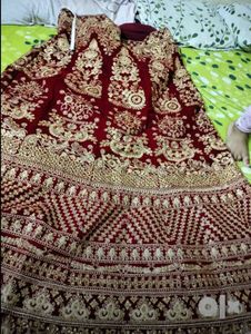 Heavy Bridal Lehenga Velvet Work