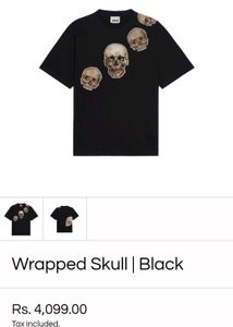 Black T-Shirt with Skull Print