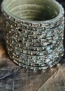 Sparkling Rhinestone Bangle Set