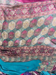 Vibrant Teal Saree
