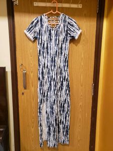 Tie Dye Maxi Dress with Slit