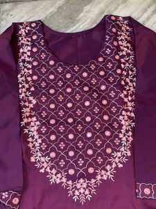 Elegant Purple Kurta Set with Embroidery