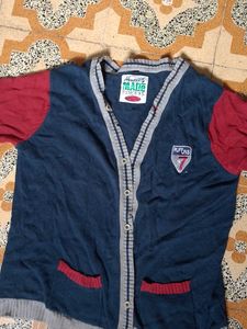 Men's V-Neck Button-Up Sweater