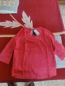 Coral Button Down Shirt - New with Tag