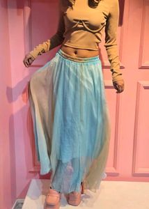 Gradient Silk Skirt