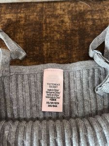 Victoria’s Sectet Luxe Gray Cable Knit Bodysuit