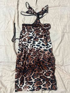 Leopard Print Midi Dress