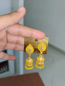 Golden Jhumka Earrings