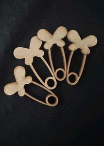 Wooden Safety Pin Embellishments
