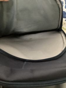 Lino Perros Navy blue solid Laptop Backpack