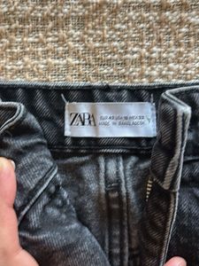 Black Denim Shorts from Zara