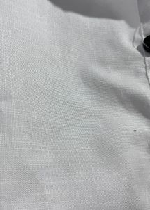 Men's White Band Collar Kurta