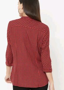Kraus Red And Black Check Top Shirt Style