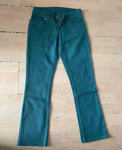 ✨ Stylish Teal Cami and Flare Jeans Set ✨