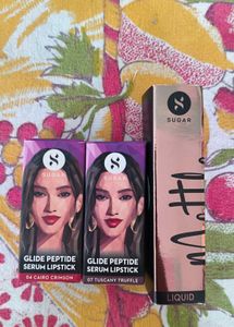 SUGAR Glide Peptide Serum Lipsticks