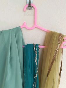 Green dupatta combo of 3